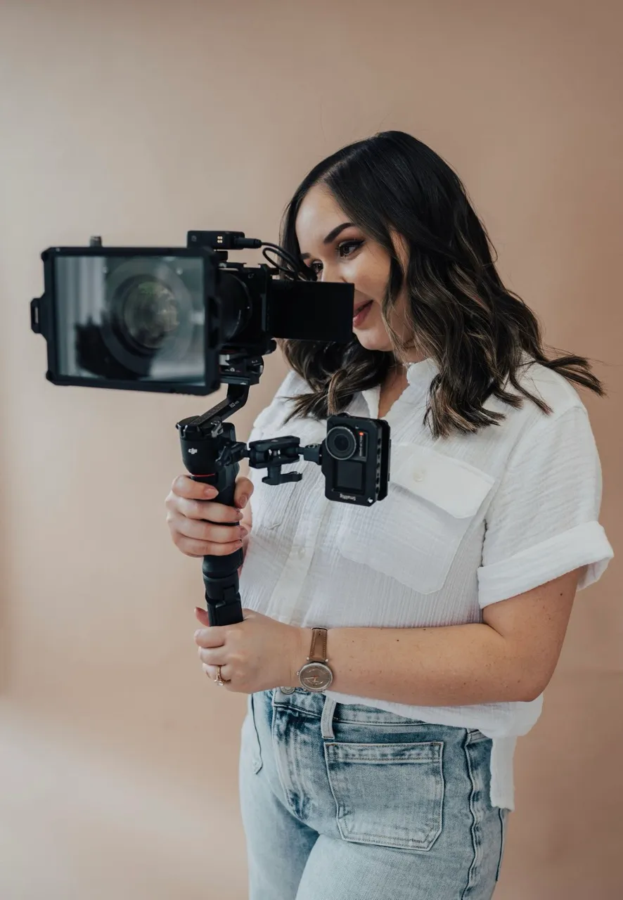 Kianna with a camera.