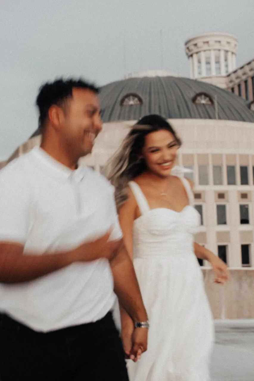 Blurry photo of a couple.